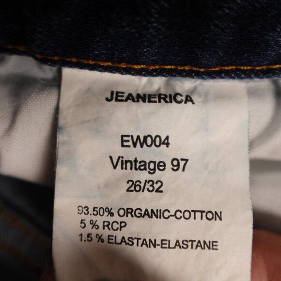 Jeanerica jeans EW004 vintage 97 women's 26/32 blue denim Eiffel - Picture 11 of 12